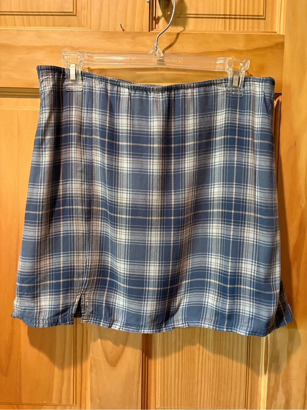 American Eagle blue plaid mini skirt women’s M NWT